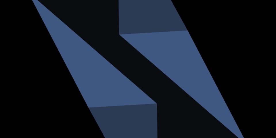 Abstract dark blue hi-tech polygonal corporate motion background. Seamless looping. Video animation Ultra HD 4K 