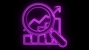 Neon Data Growth Icon Loop Animation — Financial Success and Market Analytics. - Powered by Shutterstock - Get 15% off with code: PIKWIZARD15