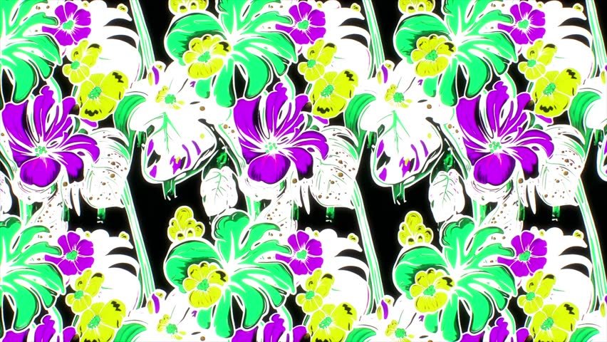 Seamless elegant tropical design botanical style, reflecting Art Deco fluidity. Bold, high-contrast elements white background, positioned lower edge, create vintage-inspired look.