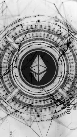 ETHEREUM Crypto Currency 4K Looped Background | Vertical Mobile Format 