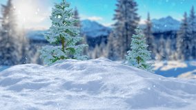 Animation of red volumetric numbers 2026 on a snowy hill with pine trees and mountains in the background, celebrating the New Year in a winter landscape. 3D render
 - Powered by Shutterstock - Get 15% off with code: PIKWIZARD15