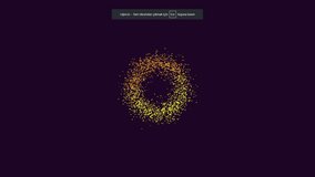 Dynamic glowing particle ring on a dark background, rotating and morphing endlessly. - Powered by Shutterstock - Get 15% off with code: PIKWIZARD15