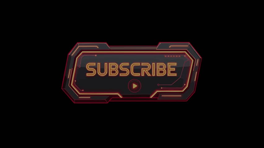 Neon SUBSCRIBE Button Click Animation with Electric Glow Effect, Futuristic Gaming Style Subscribe Lower Third  - Powered by Shutterstock - Get 15% off with code: PIKWIZARD15