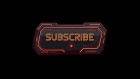 Neon SUBSCRIBE Button Click Animation with Electric Glow Effect, Futuristic Gaming Style Subscribe Lower Third  - Powered by Shutterstock - Get 15% off with code: PIKWIZARD15
