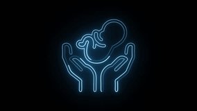 Neon Baby and Repair Tools Icon Isolated on Black Background Motion Graphic - Powered by Shutterstock - Get 15% off with code: PIKWIZARD15