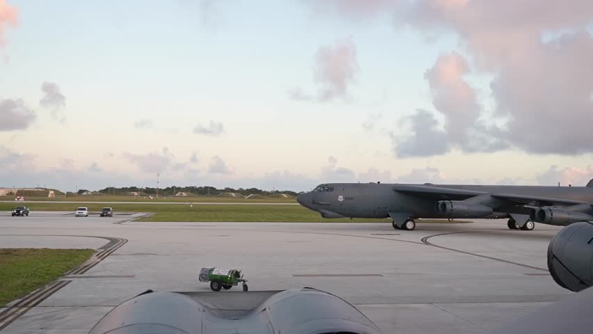 B-52H Stratofortresses depart from Andersen AFB