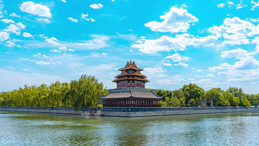 Majestic corner tower of Beijing