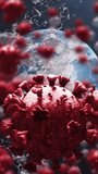 Animation of covid 19 cells and globe. global covid 19 pandemic and healthcare concept digitally generated video. - Powered by Shutterstock - Get 15% off with code: PIKWIZARD15