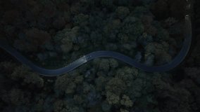 Curvy Forest Road at Night with Car Lights – Aerial View - Powered by Shutterstock - Get 15% off with code: PIKWIZARD15