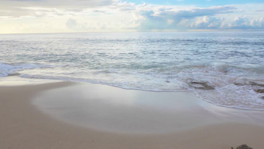 Calm and blue late afternoon at Punta Borinquen Beach, Aguadilla, Puerto Rico