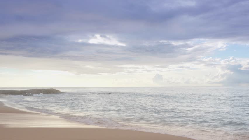Calm and blue late afternoon at Punta Borinquen Beach, Aguadilla, Puerto Rico