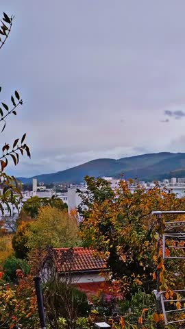 A beautiful view of mountains and cloudy weather in spain.