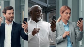 Business professionals engage in remote video communication at a conference - Powered by Shutterstock - Get 15% off with code: PIKWIZARD15