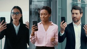 Video calls via smartphones for remote communication at a conference - Powered by Shutterstock - Get 15% off with code: PIKWIZARD15