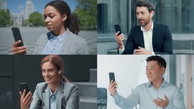 Remote conference call brings professionals together through smartphones - Powered by Shutterstock - Get 15% off with code: PIKWIZARD15