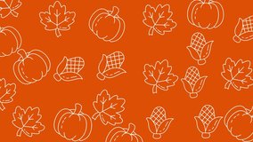 A festive autumn pattern featuring pumpkins, corn, and maple leaves. Perfect for Thanksgiving and fall-themed designs. - Powered by Shutterstock - Get 15% off with code: PIKWIZARD15