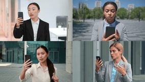 People using smartphones for remote communication on a conference call - Powered by Shutterstock - Get 15% off with code: PIKWIZARD15