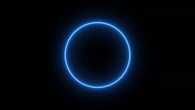 Glowing blue neon circle on a black background ring - Powered by Shutterstock - Get 15% off with code: PIKWIZARD15