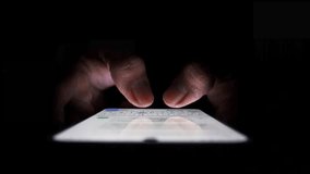 Night, cybersecurity and hands typing with phone for texting, internet troll or person cyberbullying. Dark comment, social media netizen or keyboard warrior for smartphone, online bullying or hacking - Powered by Shutterstock - Get 15% off with code: PIKWIZARD15