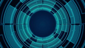 Abstract Digital Technology Futuristic Circular Blue Neon Interface Design - Powered by Shutterstock - Get 15% off with code: PIKWIZARD15