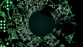 Futuristic Neon Digital Network World Map with Green Technology Patterns - Powered by Shutterstock - Get 15% off with code: PIKWIZARD15