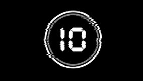 10 Second Digital Countdown Timer with Glitch Effect Animation for Futuristic Video Backgrounds and Motion Design Projects - Powered by Shutterstock - Get 15% off with code: PIKWIZARD15
