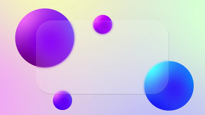 Glassmorphism Frosted Frame Soft Pastel Bubble Background