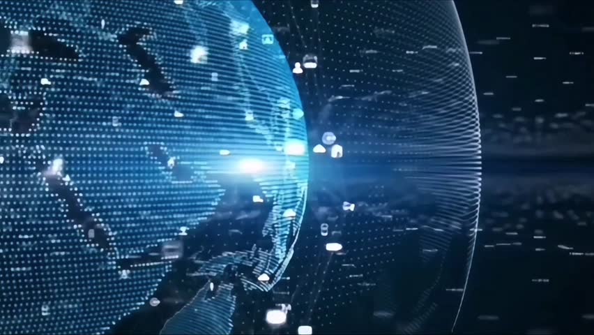 Digital Earth Globe Rotation with Global Network Connections and Abstract Data Flow - Powered by Shutterstock - Get 15% off with code: PIKWIZARD15
