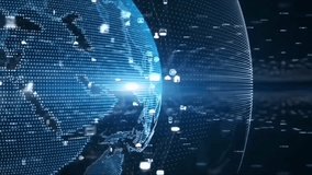 Digital Earth Globe Rotation with Global Network Connections and Abstract Data Flow - Powered by Shutterstock - Get 15% off with code: PIKWIZARD15