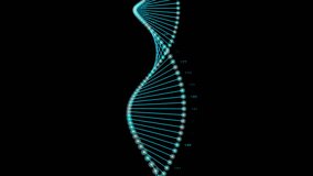 3D rotating DNA helix strands twist in digital pattern overlay - Powered by Shutterstock - Get 15% off with code: PIKWIZARD15