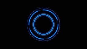 Glowing digital holographic element laser effect and call out border with circle loading icon animation. 4k video graphics animation - Powered by Shutterstock - Get 15% off with code: PIKWIZARD15