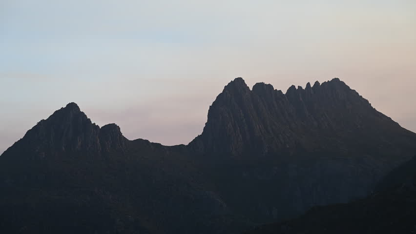 Mountain top in high elevation of the beautiful landscape at cradle mountain in Tasmania, a popular travel destination for hiking and other outdoor activities in Australia.