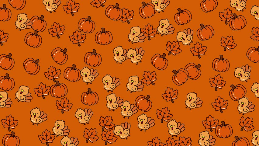 A playful Thanksgiving pattern featuring pumpkins, turkeys, and leaves, perfect for adding a touch of autumn charm to your designs.