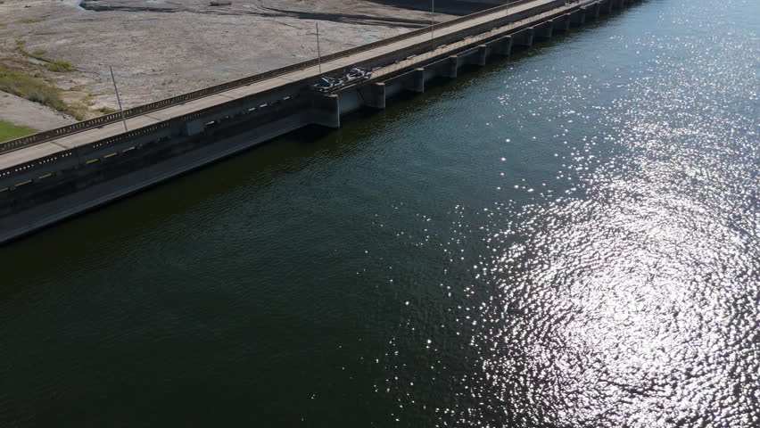 Aerial Shot Over Pensacola Dam (Grand River Dam) In Oklahoma, USA