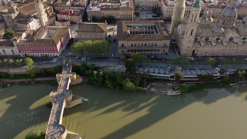 Aerial revealing Zaragoza