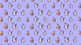 4K Cute 3D Christmas Penguins Animation Seamless Pattern Looping Holiday Background - Powered by Shutterstock - Get 15% off with code: PIKWIZARD15