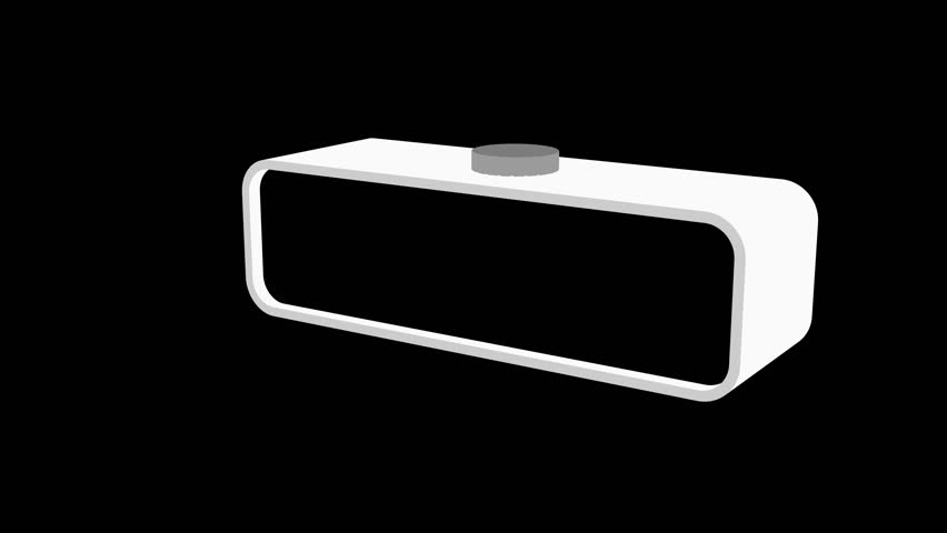 Minimal digital display with glowing red LED-style letters spelling He Him, centered on a black background and designed in a clean, modern timekeeping interface