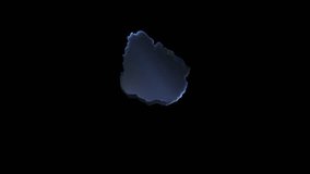 Holographic map of uruguay rotating against dark backdrop, revealing iridescent geographical contours with sleek digital rendering - Powered by Shutterstock - Get 15% off with code: PIKWIZARD15