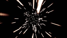 Abstract animation of particles of glowing streaks of light flying through space, creating a warp-speed effect. Technological and futuristic background. Seamless looping video 4K - Powered by Shutterstock - Get 15% off with code: PIKWIZARD15