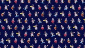 4K Cute Christmas Penguin Character Seamless Pattern Background Animation - Powered by Shutterstock - Get 15% off with code: PIKWIZARD15