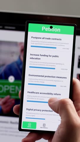 Online Good Cause Petition Form On Smartphone App