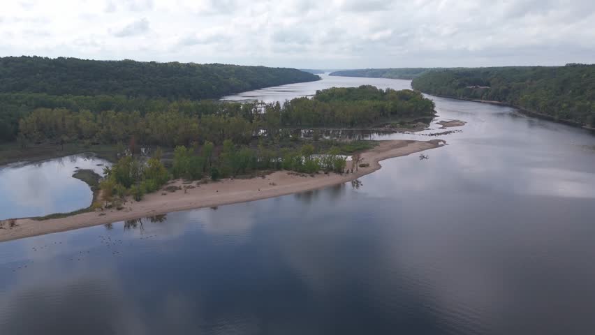 Kinnicknnic State Park at Saint Croix River in Wisconsin Minnesota boarder.