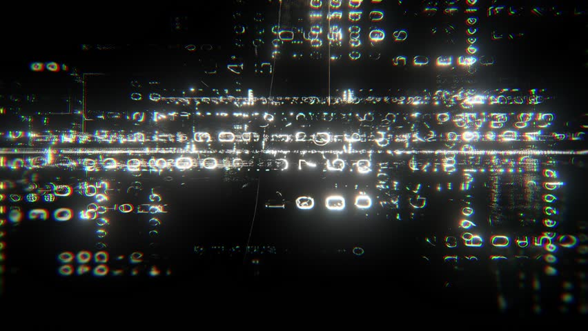 Code Matrix Interface With Glowing Digits Signal Flicker And Industrial Noise Texture In Cyberpunk Style