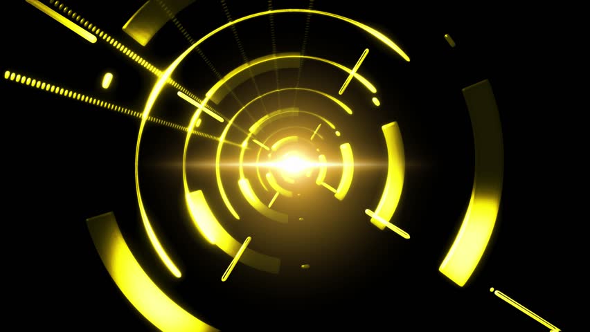 A fantastical tunnel based on digital circles, a tunnel frame made of neon energy lines. Futuristic, magical, and glowing brightly.
