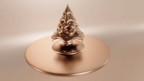 Elegant Golden Christmas Tree with Shiny Red Gift Boxes – Luxury Holiday 3D Animation - Powered by Shutterstock - Get 15% off with code: PIKWIZARD15