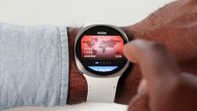 African American Man Making Commerce Payment On Smartwatch - Powered by Shutterstock - Get 15% off with code: PIKWIZARD15