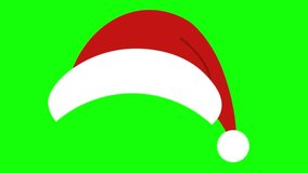 Santa Claus Hat Isolated on Green Screen Background, Red Christmas Santa Cap on Green Screen for Chroma Key Editing - Powered by Shutterstock - Get 15% off with code: PIKWIZARD15