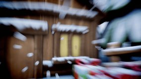 Magical Merry Christmas snow globe animation with cozy house and snowfall | Festive winter background video - Powered by Shutterstock - Get 15% off with code: PIKWIZARD15