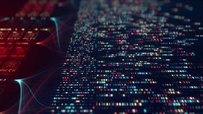 Big Data Analytics Neural Network Data Flow Visualization, AI Machine Learning, Quantum Computing, Binary Code Digital Grid, Futuristic Artificial Intelligence Technology Abstract Background - Powered by Shutterstock - Get 15% off with code: PIKWIZARD15