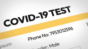 Covid-19 showing positive test result in red color on the report close up, 4k footage. Health, alarming, fever, coronavirus test - Powered by Shutterstock - Get 15% off with code: PIKWIZARD15